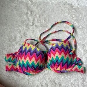 Aerie Brooke chevron bikini top 32A
